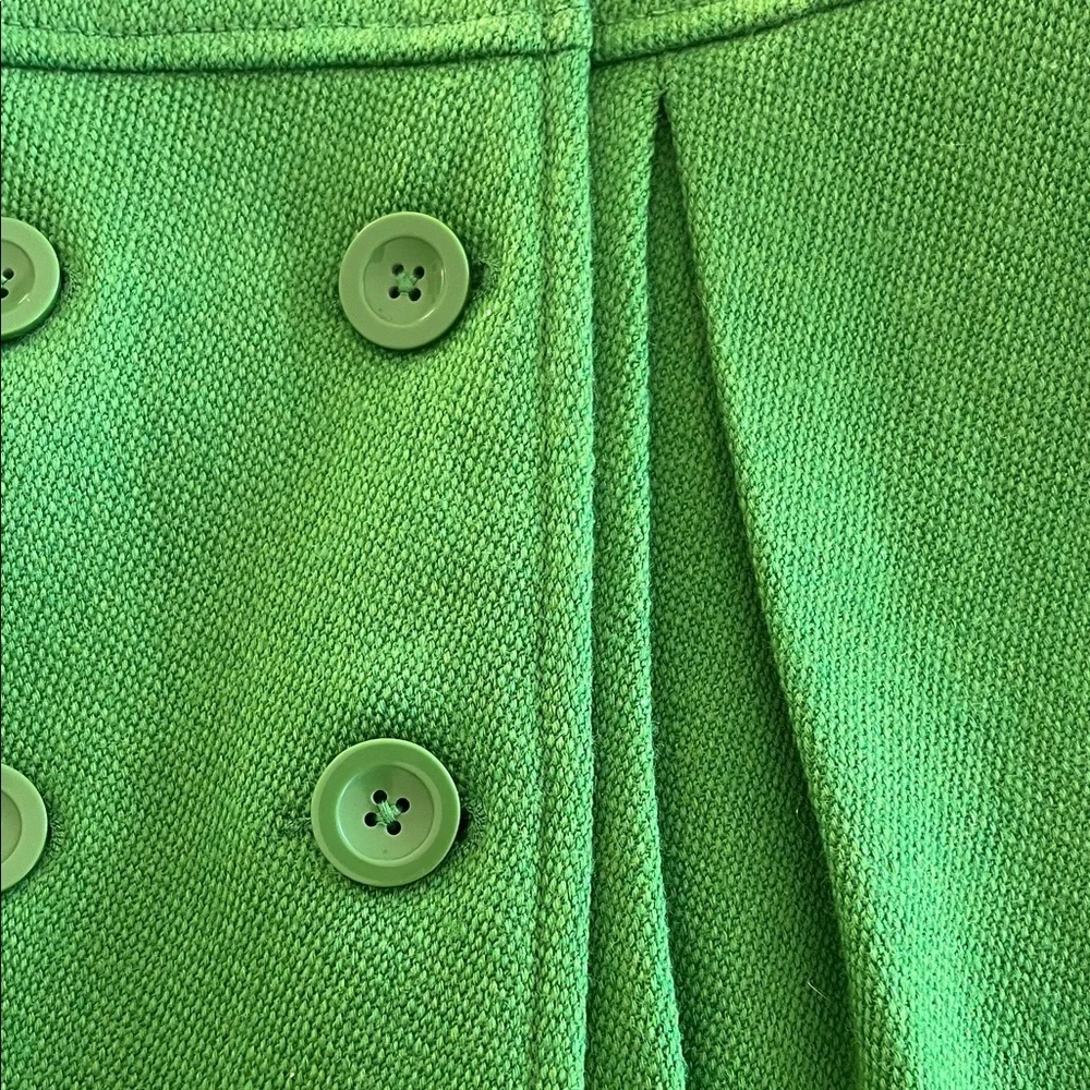 Gap Girls Wool Blend Pea Coat L Apple Green Peter Pan Collar Retro